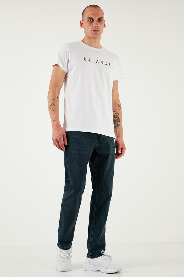Buratti Pamuklu Comfort Fit Yüksek Bel Boru Paça Jeans Erkek Kot Pantolon 4411S81TEXAS MAVİ - Image 1