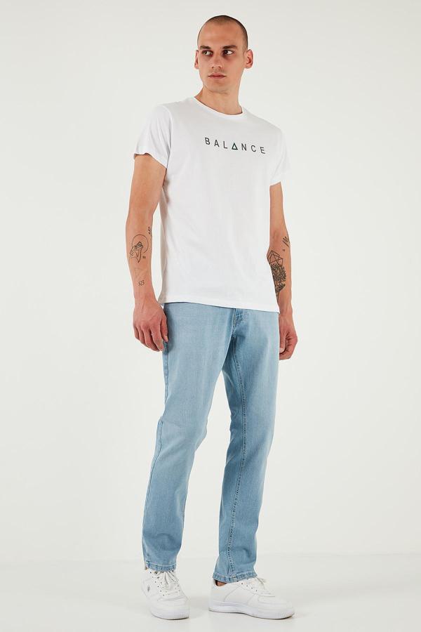 Buratti Streç Pamuklu Regular Fit Normal Bel Boru Paça Jeans Erkek Kot Pantolon 2201S512PARMA AÇIK MAVİ - Image 1