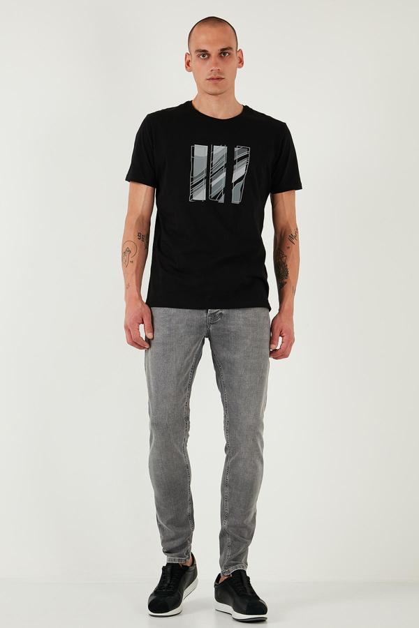 Buratti Streç Pamuklu Slim Fit Normal Bel Dar Paça Jeans Erkek Kot Pantolon 1124S59NAPOLI GRİ - Image 1