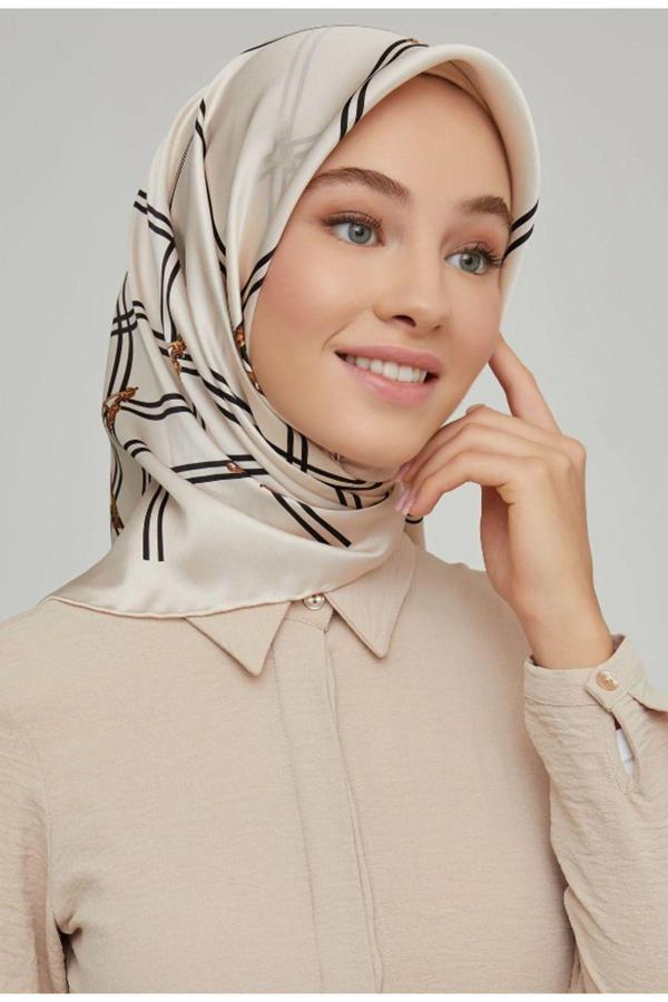 Armine Özel Nostalji Serisi Twill Ipek Eşarp Modelleri 8656D-04 - Image 1