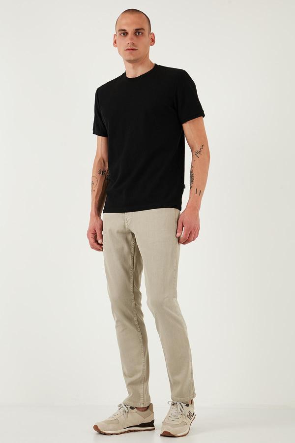 Buratti Pamuklu Regular Fit Normal Bel Boru Paça Jeans Erkek Kot Pantolon 2210S64PARMA BEJ - Image 1