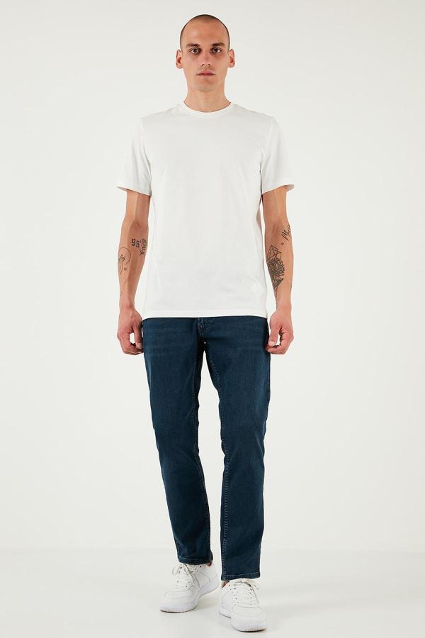 Buratti Pamuklu Regular Fit Normal Bel Boru Paça Jeans Erkek Kot Pantolon 2211S75PARMA LACİVERT - Image 1