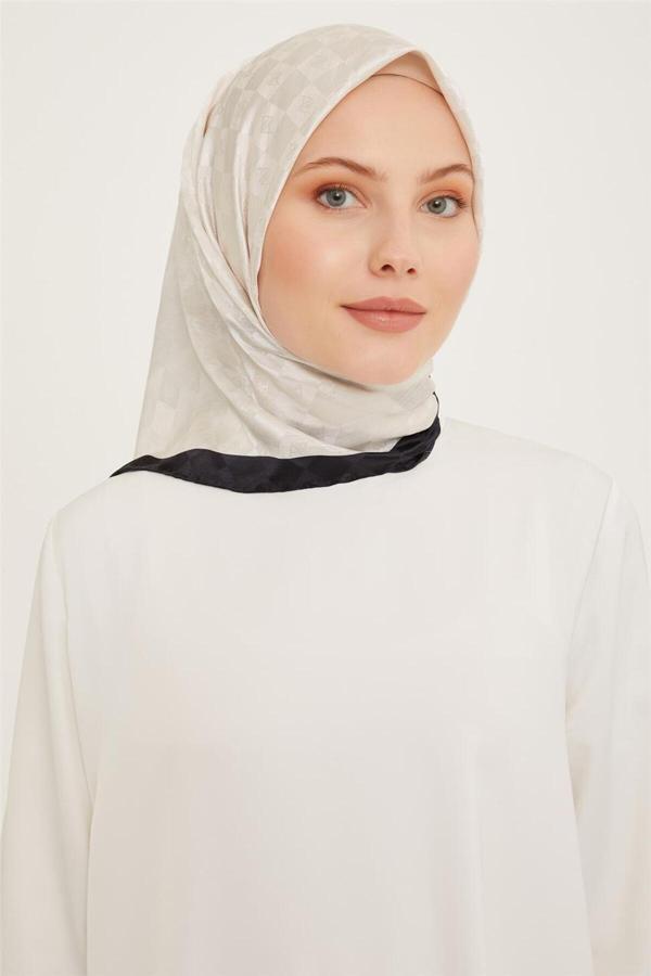 Armine Jakarlı Ipek Pamuk Eşarp 84 - Image 1