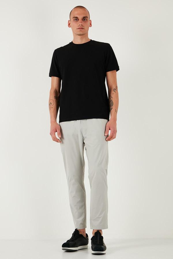 Buratti Slim Fit Lastikli Bel Boru Paça Kemer Detaylı Pantolon Erkek Kot Pantolon 5543S86JMILANO GRİ - Image 1