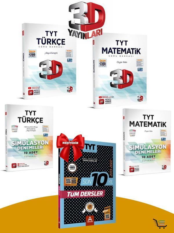 3D TYT Türkçe-Matematik Soru Bankası-Deneme Seti Çıkmış Sorular Hediyeli! - Image 1