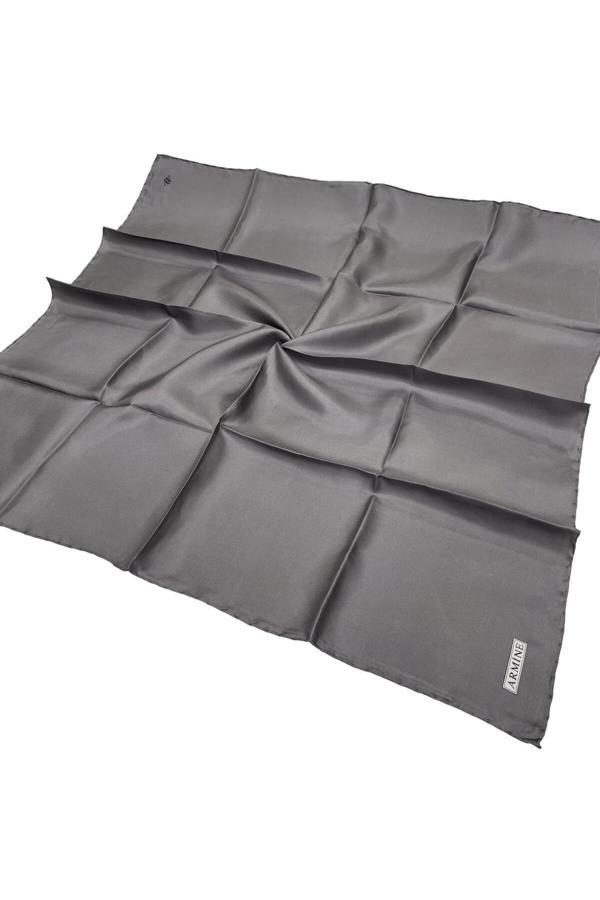Armine Düz Ipek Eşarp - 131 Füme Twill - Image 1