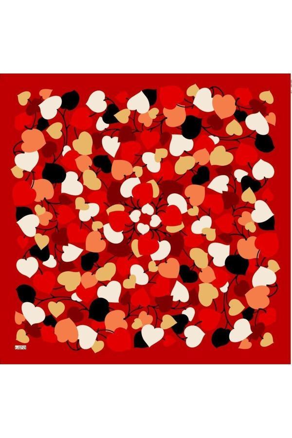 Armine Soft Kırmızı Desenli Eşarp 6083-10 - Image 1