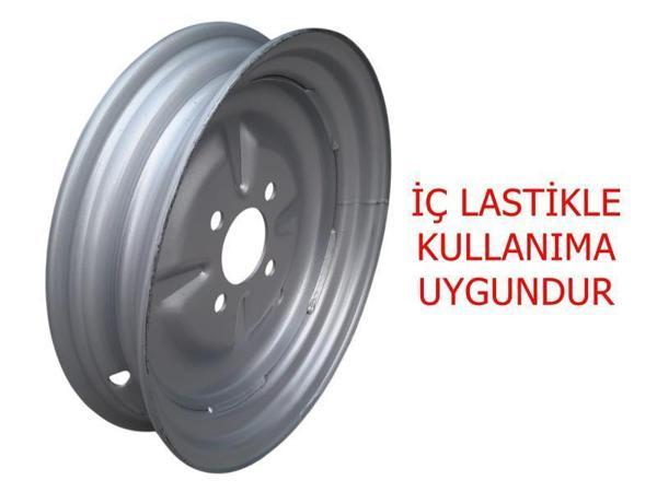 E-Yük Arabası Arka Jant 4.00-12 Gri (Sibop Yandan) İç Lastikli Tip - Image 1