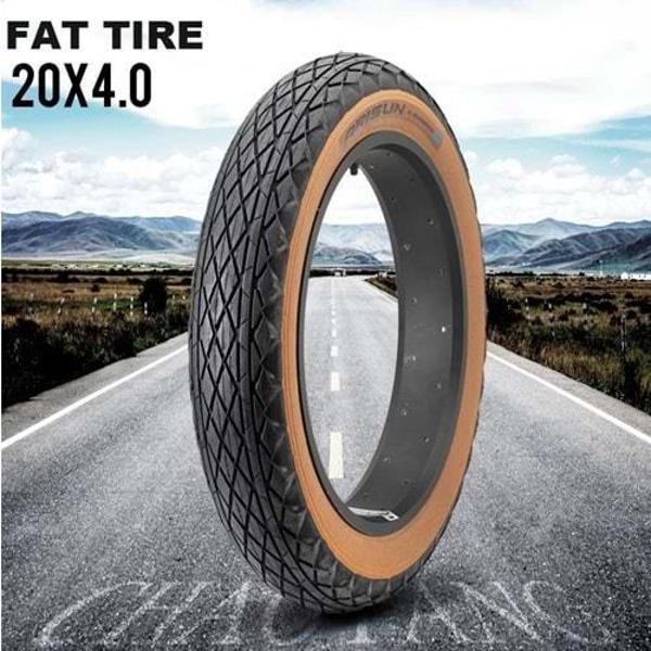 20*400 İç+Dış Lastik Amber Yanak Arısun E-Bisiklet Fat Bike - Image 1