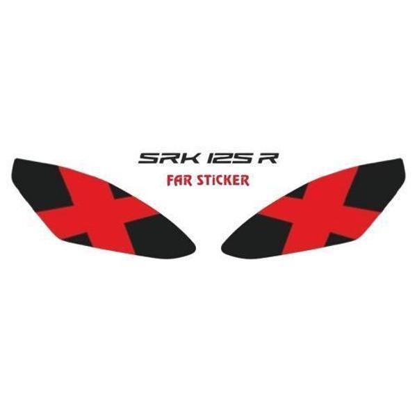 Rks Srk 125 R 2023 - 2025 Uyumlu Far Sticker Kırmızı X - Image 1