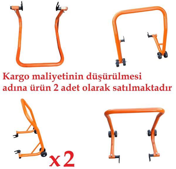 Motosiklet Kaldırma Sehpası A Kalite Turuncu (2 Adet) (32-2 Mm Boru Kalınlığı) - Image 1