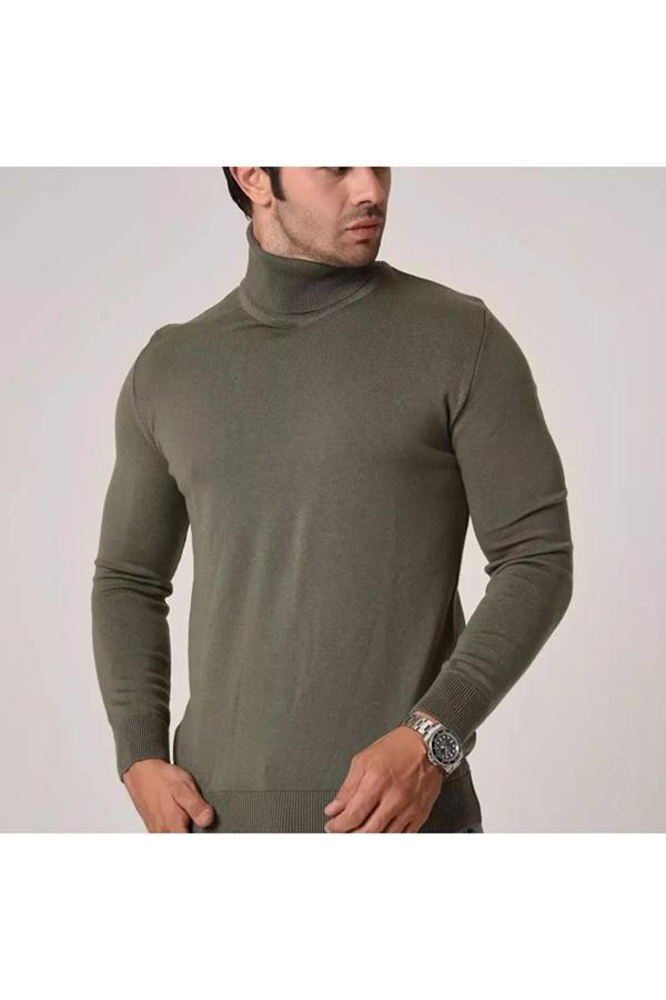 Brango 21038-22K Erkek Boğazlı Triko Kazak - Image 1