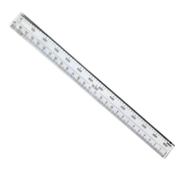 27 cm düz Harita Cetveli 1/25000 ölçekli  -Askeri Cetvel - Image 1