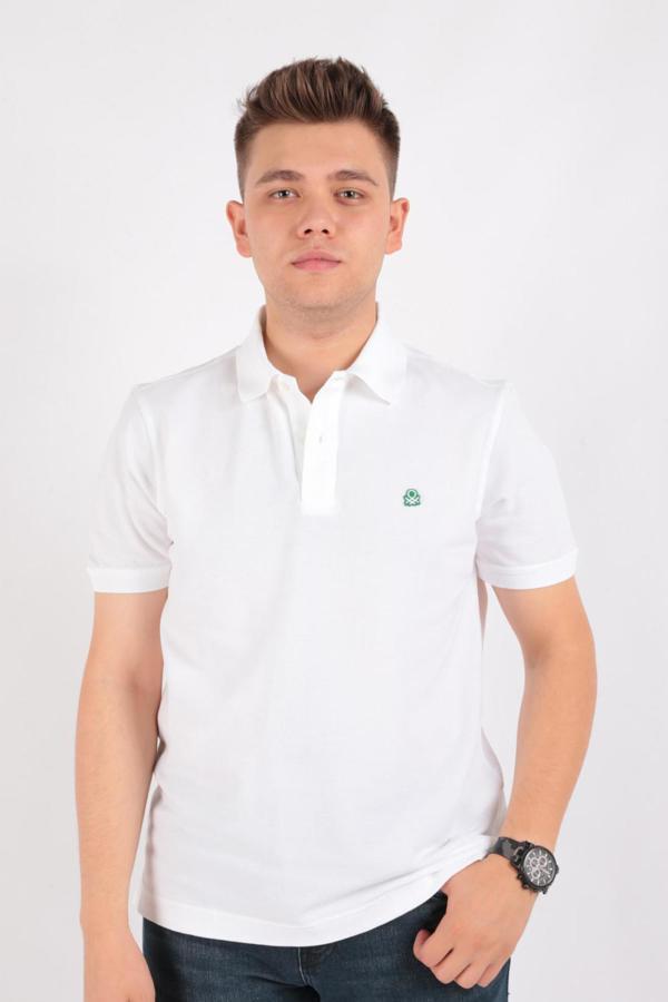 Benetton Bnt-M-3089J3179-23Y Erkek Polo Yaka T-Shirt - Image 1