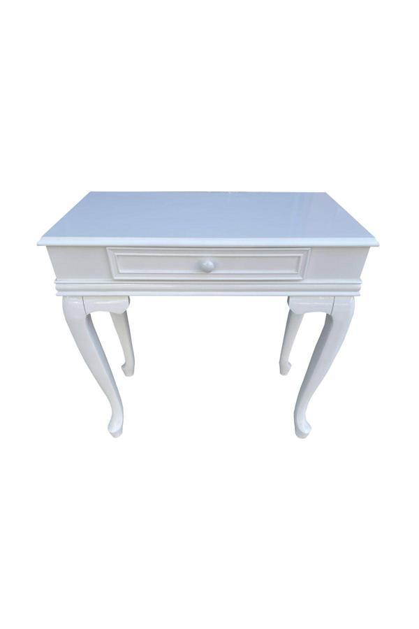 Evim-E Aksesuar 70 Cm Lükens Ayaklı Dresuar-Lake Beyaz Boyalı-Tamamı Ahşap - Image 1