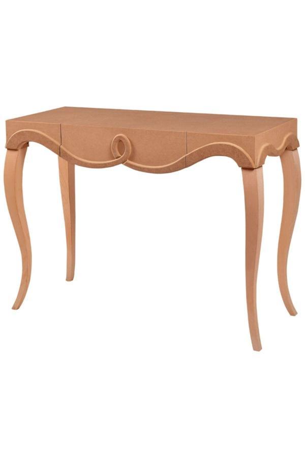 Evim-E Aksesuar Kabartmalı Dresuar 110 Cm Ham Tamamı Ahşap - Image 1