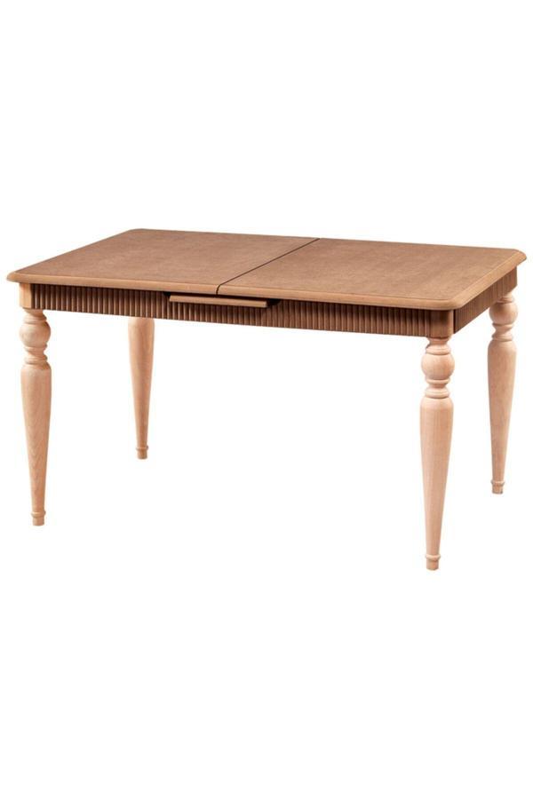 Evim-E Aksesuar 90X140 Cm Tornalı Fitilli Otomatik Açılır Masa Ahşap Ham&Cilasız - Image 1