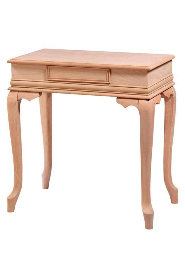 Evim-E Aksesuar Lükens Dresuar 80 Cm Ham & Cilasız Tamamı Ahşap - Image 1