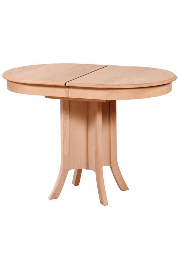 Evim-E Aksesuar Oval Ortadan Ayaklı Açılır Masa 75X108 Cm Ahşap Ham Cilasız - Image 1