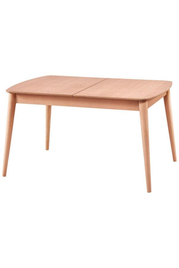 Evim-E Aksesuar Retro Konik Oval Köşeli Masa 90X140 Açılır Kapanır Ahşap Ham&Cilasız - Image 1