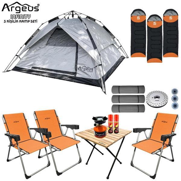 Argeus Infinity 3 Kişilik 3 Mevsim Kamp Çadır Seti - Image 1