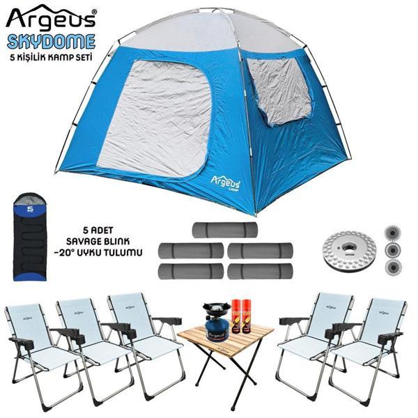 Argeus Skydome 5 Kişilik 3 Mevsim Kamp Çadırı Seti - Image 1