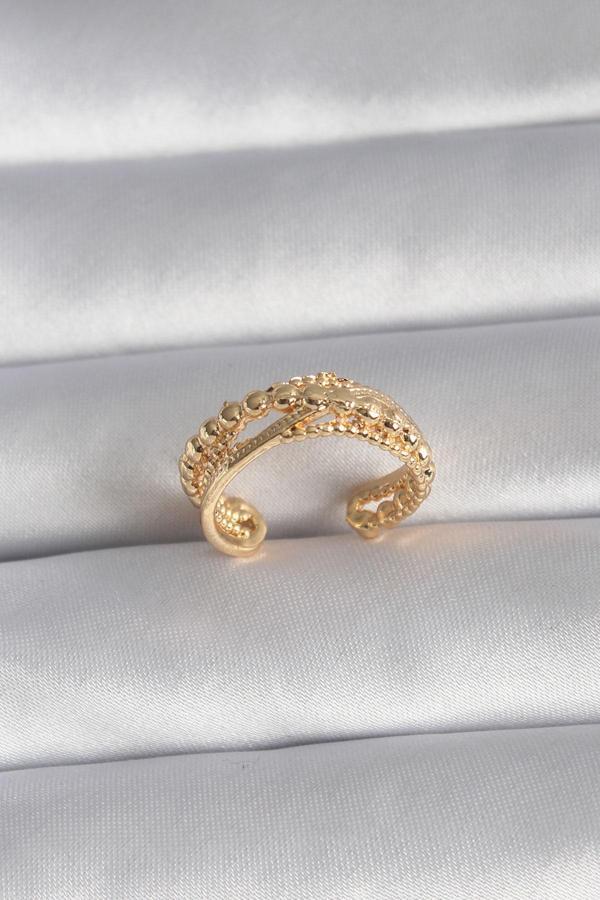 Pirinç Gold Renk Kadın Yüzük - TJ-BYK3029 - Image 1