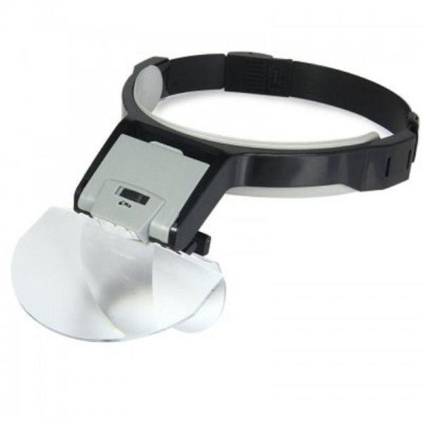 Lens Takmalı 5 Lenslı Led Lambalı Şapka Tip Büyüteç - Image 1