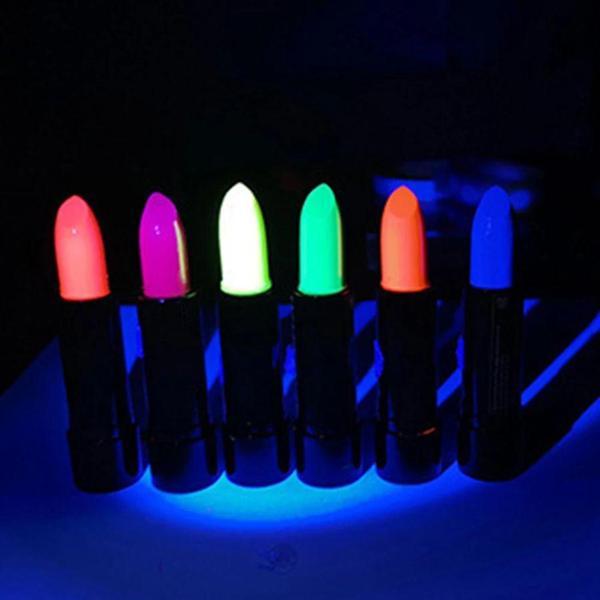 Karanlıkta Parlayan Yanan UV Neon Ruj Yüz Boyama 6 Adet 6 Renk - Image 1