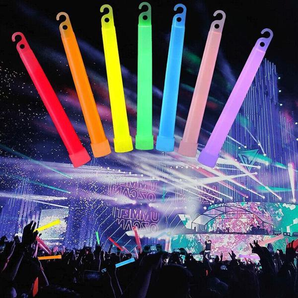 Karanlıkta Yanan Asılabilir ip Aparatlı Glow Stick Kolye Glow Stick Lamba 6 Adet 6 Renk 15 cm - Image 1