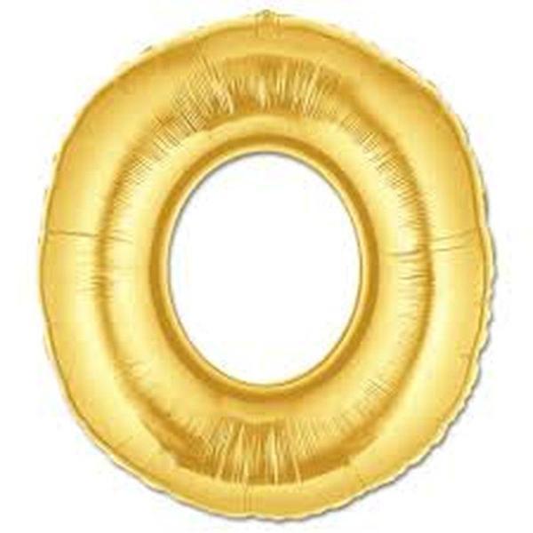 O Harf Folyo Balon Altın Renk  40 inç - Image 1