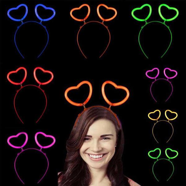 Glow Stick Karanlıkta Yanan Fosforlu Kalp Taç 12 Adet - Image 1