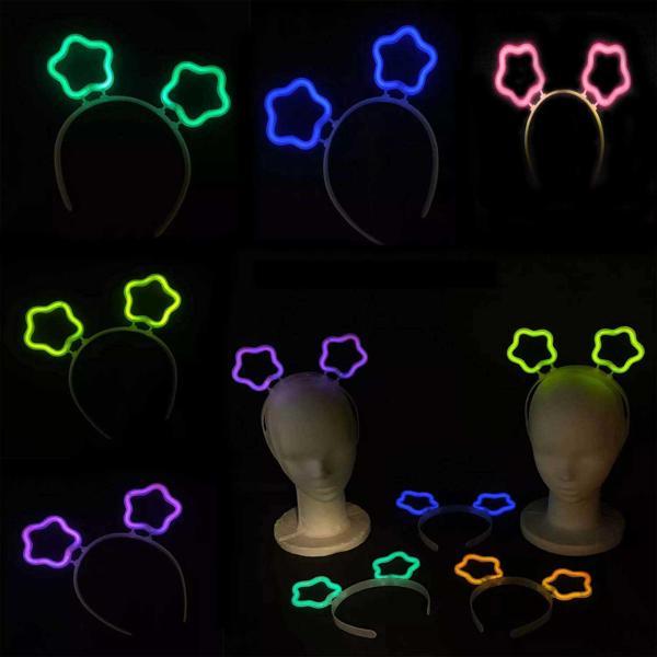 Glow Stick Karanlıkta Yanan Fosforlu Yıldız Taç 12 Adet - Image 1