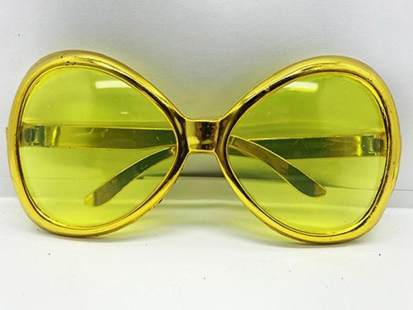 Yeşilçam Temalı Parti Gözlüğü Gold Renk 7x16 cm - Image 1