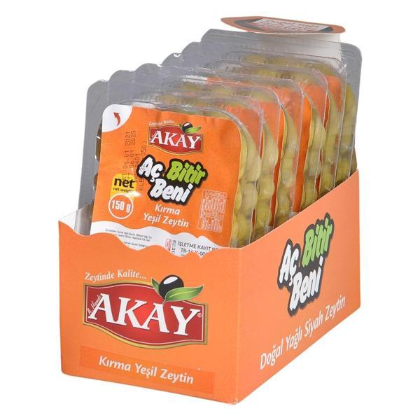 Akay Kırma Yeşil Zeytin Aç Bitir 150 gr x 6 Adet - Image 1