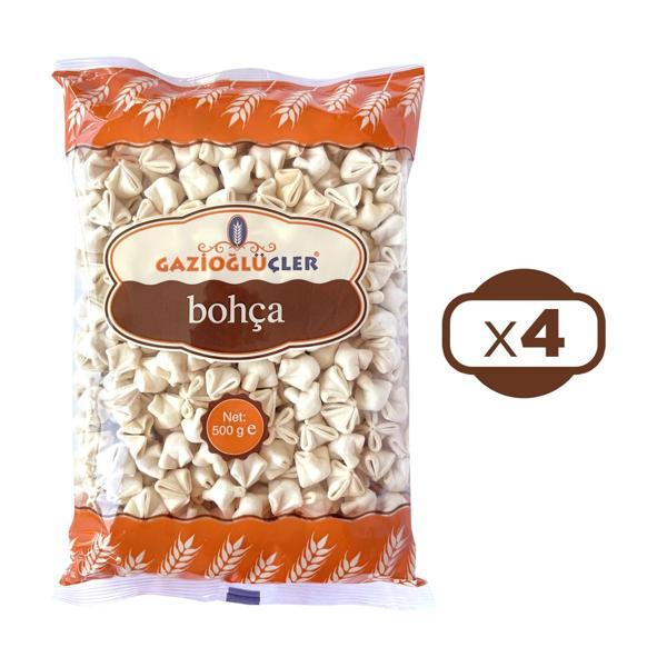 Gazioğlu Üçler Bohça Kuru Mantı 500 gr x 4 Adet - Image 1