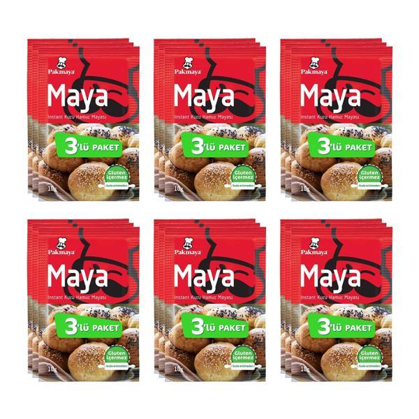 Pakmaya Instant Maya 3'lü 30 Gr x 6 Adet - Image 1