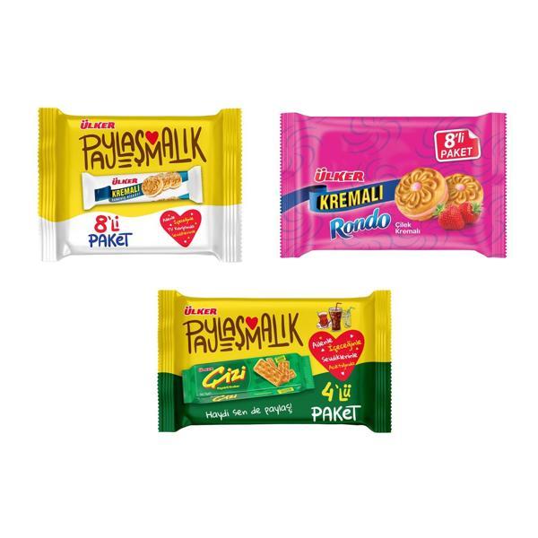Ülker Kremalı Sandviç - Rondo Çilek - Çizi Karma Paket - Image 1
