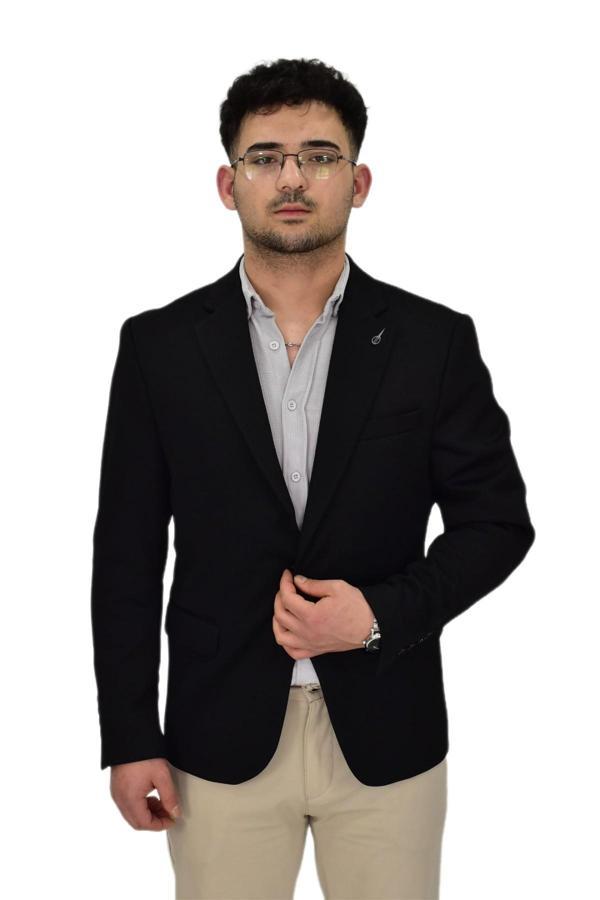 Erkek Siyah Tek Spor Ceket BGL-ST04466 - Image 1