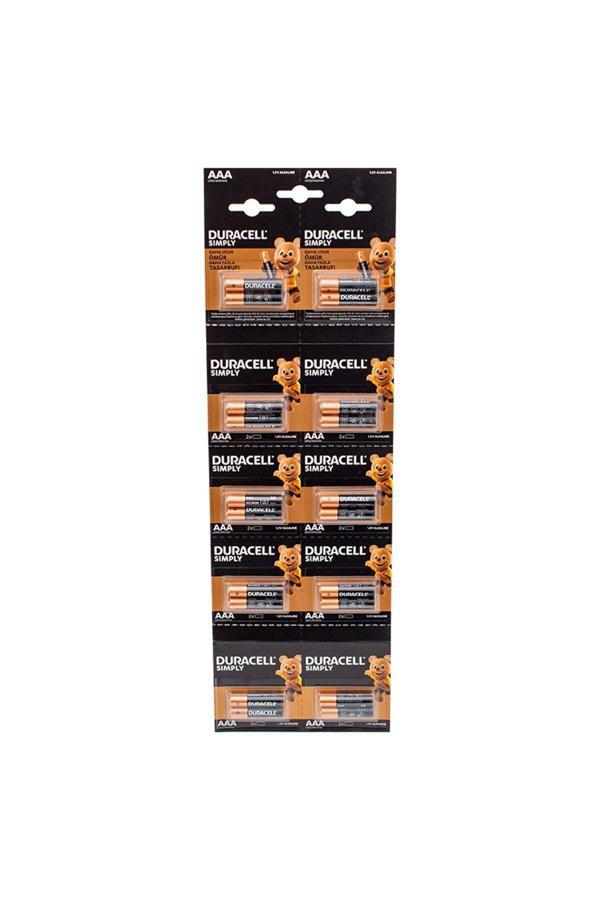 Duracell Lr03/Mn2400 1.5 Volt Alkalin Aaa Ince Kalem Pil (20Li Kartela Paket Fiyatı)(2Li Yırtmalı) - Image 1