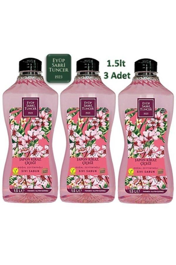 Sıvı Sabun Japon Kiraz Çiçeği 1.5 Lt 3'lü - Image 1