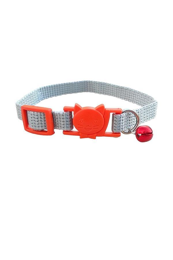 Dino Pet Butik Aksesuar Kedi Figürlü Emniyet Kilitli Boyun Tasması - Image 1