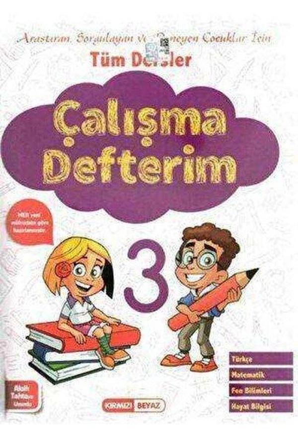 3. Sınıf Tüm Dersler Çalışma Defterim - Kırmızı Beyaz Yayınları-Eğitim - Image 1