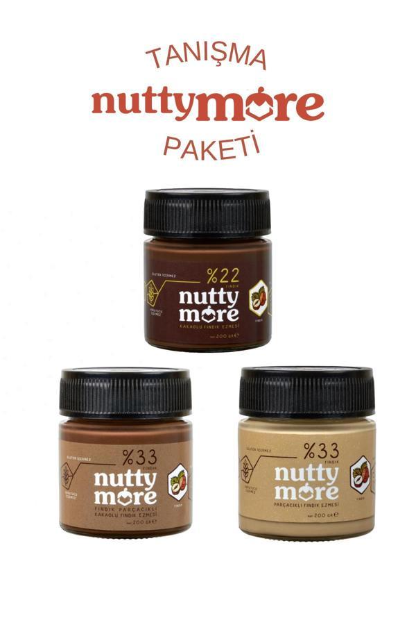 Nutty More Fındık Ezmesi Tanışma Paketi 200 gr x 3 Adet - Image 1