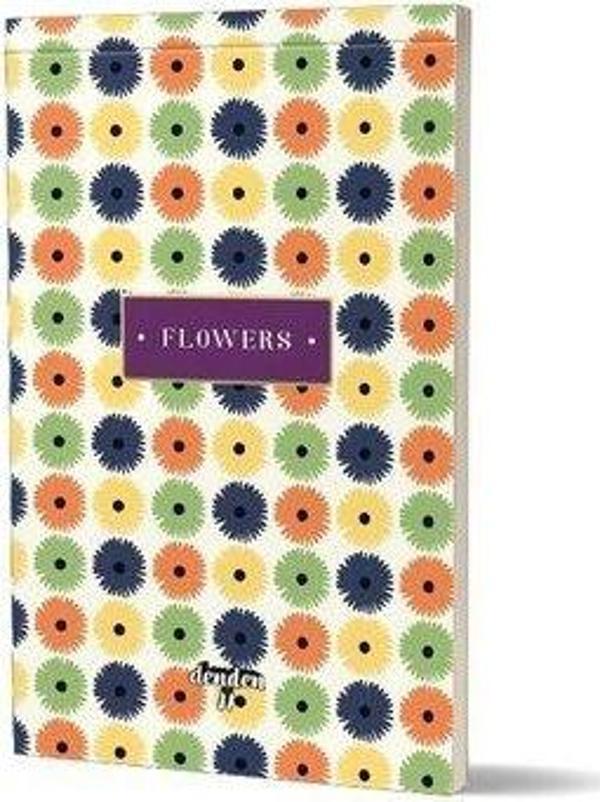 Denden Flowers Küçük 11 x 15 80 Yaprak Soft Çizgisiz Bloknot - Image 1