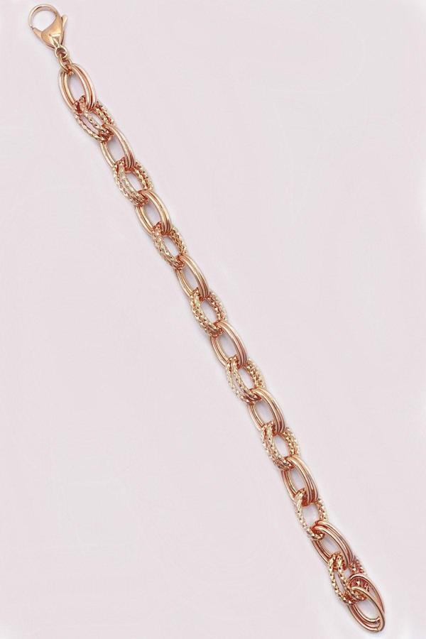 Rose Gold Renk Vıp Çelik Bileklik - Image 1