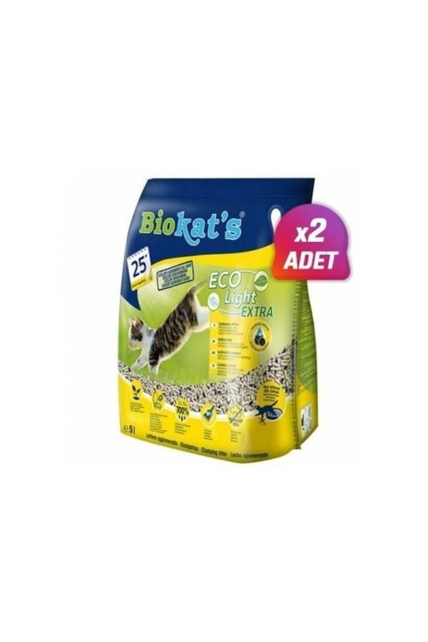 2 Adet - Eco Light Extra Pelet Aktif Karbonlu Kedi Kumu 5 Lt - Image 1