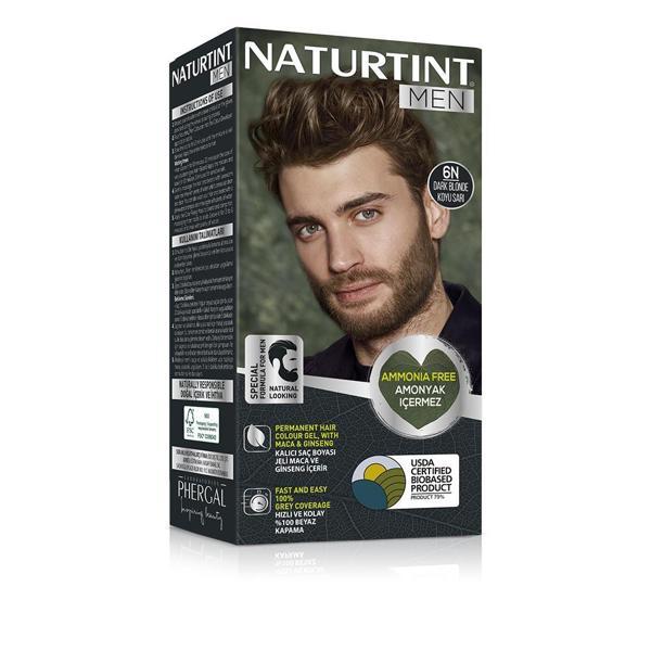 Naturtint Men 6N Koyu Sarı Erkekler için Doğal Saç Boyası 170ML - Image 1