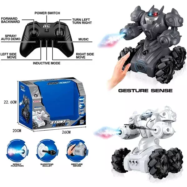 Full Fonksiyon Uzaktan Kumandalı Robot Araba - Buhar ve Roket Atan - Image 1