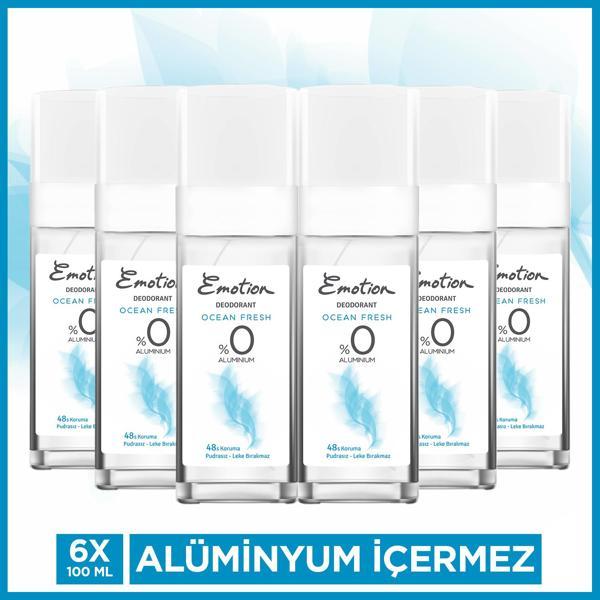 Emotion Ocean Fresh Pump Sprey Kadın Deodorant 6x100 Ml - Image 1